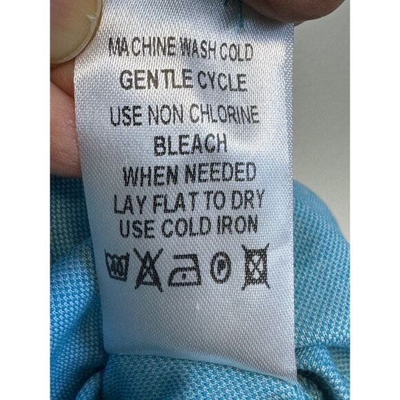 Bundle of 2 VISCONTI BLACK Blue and White Polos, Both Sz M - Picture 8 of 15